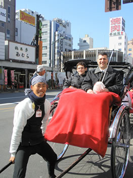 東京での観光、ご子息のマイケル君と